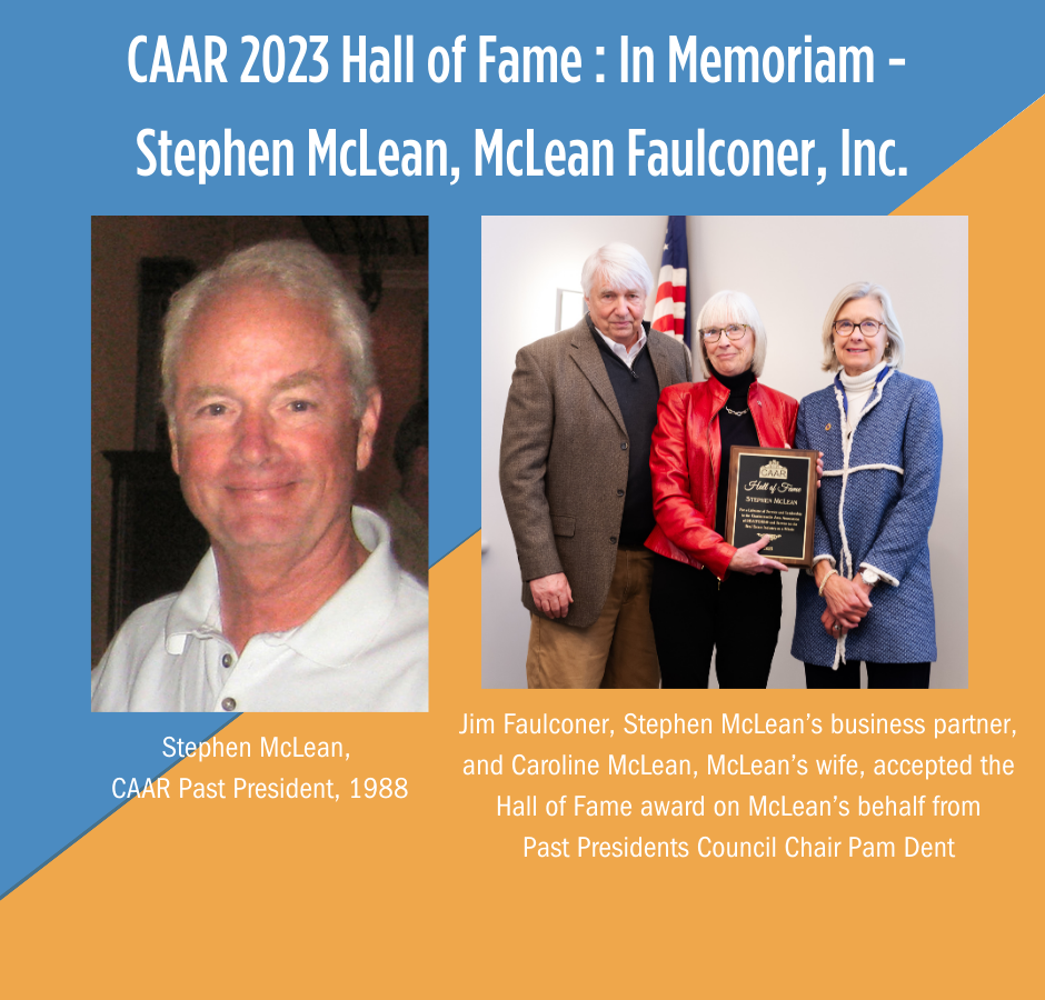 CAAR 2023 Hall of Fame Honoree